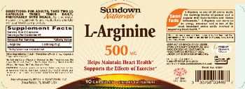 Sundown Naturals L-Arginine 500 mg - supplement