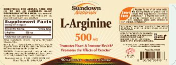 Sundown Naturals L-Arginine 500 mg - supplement