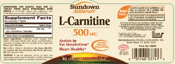 Sundown Naturals L-Carnitine 500 mg - supplement