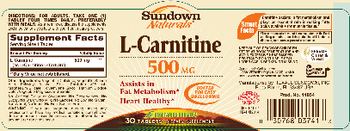 Sundown Naturals L-Carnitine 500 mg - supplement