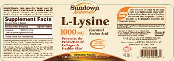 Sundown Naturals L-Lysine 1000 mg - supplement