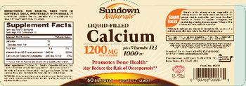 Sundown Naturals Liquid-Filled Calcium 1200 mg - supplement