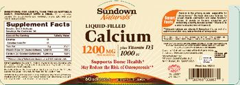 Sundown Naturals Liquid-Filled Calcium Plus Vitamin D3 1000 IU - supplement
