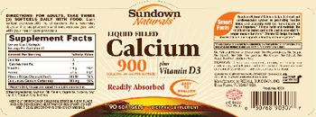 Sundown Naturals Liquid-Filled Calcium Plus Vitamin D3 - supplement