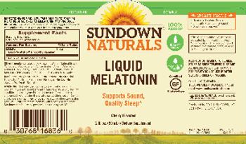 Sundown Naturals Liquid Melatonin Cherry Flavored - supplement