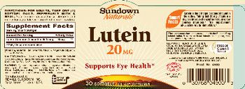 Sundown Naturals Lutein 20 mg - supplement