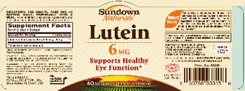 Sundown Naturals Lutein 6 mg - supplement