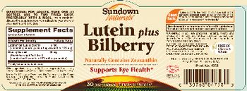 Sundown Naturals Lutein plus Bilberry - supplement