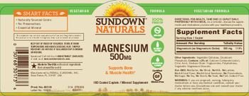 Sundown Naturals Magnesium 500 mg - mineral supplement