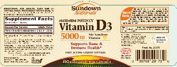 Sundown Naturals Maximum Potency Vitamin D3 5000 IU - vitamin supplement