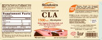Sundown Naturals Maximum Strength CLA 1500 mg Myoleptin - supplement