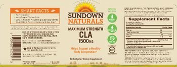 Sundown Naturals Maximum Strength CLA 1500 mg - supplement