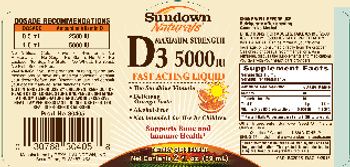 Sundown Naturals Maximum Strength D3 5000 IU - supplement