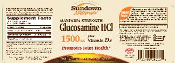 Sundown Naturals Maximum Strength Glucosamine HCl 1500 mg - supplement