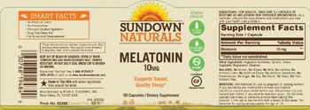 Sundown Naturals Melatonin 10 mg - supplement