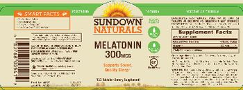 Sundown Naturals Melatonin 300 mcg - supplement