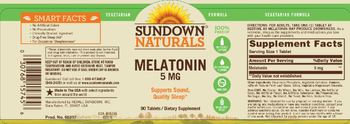 Sundown Naturals Melatonin 5 mg - supplement