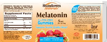 Sundown Naturals Melatonin Gummies 5 mg Strawberry Flavor - supplement