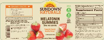 Sundown Naturals Melatonin Gummies 5 mg Strawberry Flavored - supplement