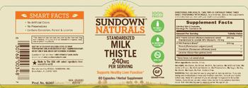 Sundown Naturals Milk Thistle 240 mg - herbal supplement