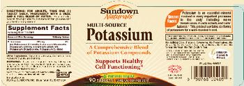Sundown Naturals Multi-Source Potassium - mineral supplement