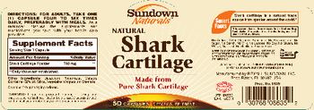 Sundown Naturals Natural Shark Cartilage - supplement