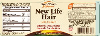Sundown Naturals New Life Hair With Copper - vitamin supplement