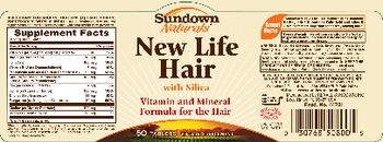 Sundown Naturals New Life Hair With Silica - vitamin supplement