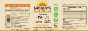 Sundown Naturals Odor-Less Fish Oil - supplement