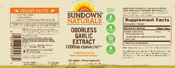Sundown Naturals Odorless Garlic Extract - supplement
