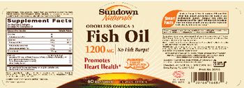 Sundown Naturals Odorless Omega-3 Fish Oil 1200 mg - supplement