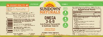 Sundown Naturals Omega 3-6-9 - supplement