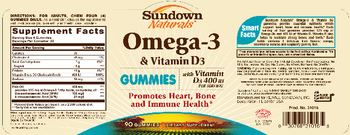 Sundown Naturals Omega-3 & Vitamin D3 Gummies - supplement