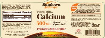 Sundown Naturals Oyster Shell Calcium 500 mg - mineral supplement