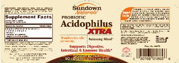 Sundown Naturals Probiotic Acidophilus Xtra - supplement