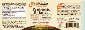 Sundown Naturals Probiotic Balance - supplement