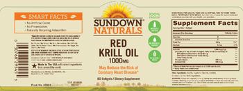 Sundown Naturals Red Krill Oil 1000 mg - supplement