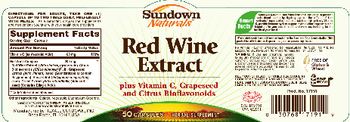 Sundown Naturals Red Wine Extract - herbal supplement