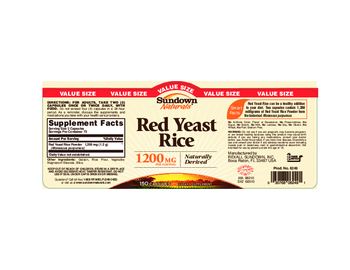 Sundown Naturals Red Yeast Rice - supplement