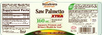 Sundown Naturals Saw Palmetto Xtra 160 mg - herbal supplement
