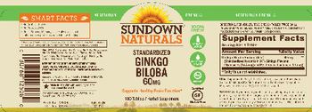 Sundown Naturals Standardized Ginkgo Biloba 60 mg - herbal supplement