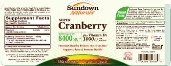 Sundown Naturals Super Cranberry Plus Vitamin D3 - herbal supplement