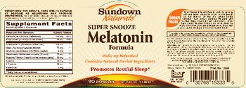 Sundown Naturals Super Snooze Melatonin Formula - supplement