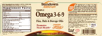 Sundown Naturals Triple Omega 3-6-9 - supplement