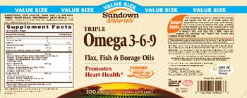 Sundown Naturals Triple Omega 3-6-9 - supplement