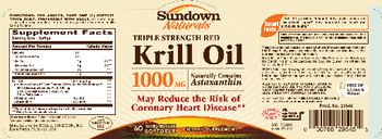 Sundown Naturals Triple Strength Red Krill Oil 1000 mg - supplement