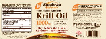 Sundown Naturals Triple Strength Red Krill Oil 1000 mg - supplement