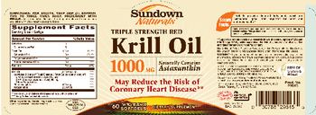 Sundown Naturals Triple Strength Red Krill Oil 1000 mg - supplement