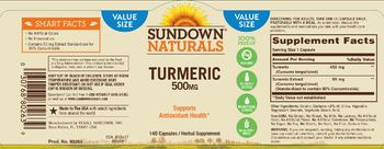 Sundown Naturals Turmeric 500 mg - herbal supplement