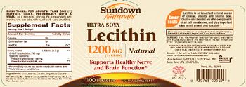 Sundown Naturals Ultra Soya Lecithin 1200 mg - supplement